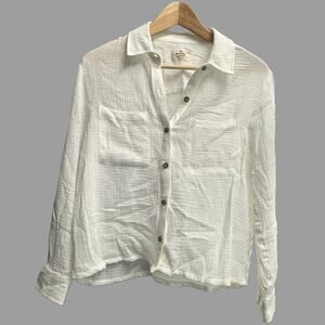 MARINE LAYER White Textured Fabric